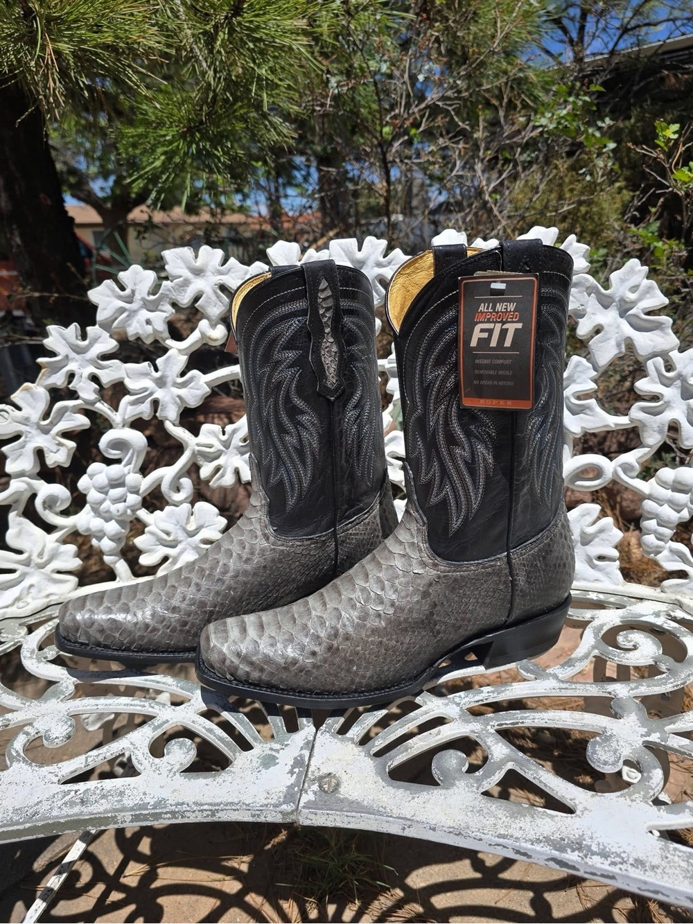 Python Cowboy Boots Roper Brand 10 D - Picture 7 of 9
